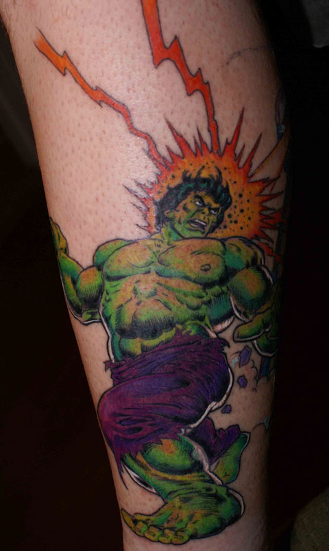 Cartoon Tattoo imagine from Incredible Hulk