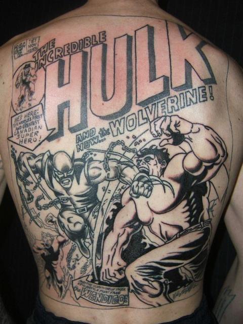 This is real fandom - Comic Book Tattoos | DEGOURGET.com