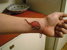 Brontosaurus tattoo from eggandtoast\'s flickr photostream.